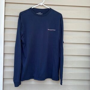 Vineyard Vines mens navy longsleeve Christmas teeshirt